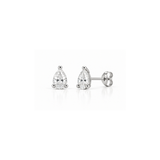1 Carat Total Weight Pear-Shaped Lab-Grown Diamond Stud Earrings in 14K White Gold