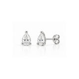 2 Carat Total Weight Pear-Shaped Lab-Grown Diamond Stud Earrings in 14K White Gold