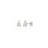 0.50 Carat Total Weight Pear-Shaped Lab-Grown Diamond Stud Earrings in 14K White Gold