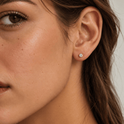 0.50 Carat Total Weight Round-Shaped Lab-Grown Diamond Stud Earrings in 14K White Gold - Karen's Fine Jewellery