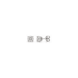 0.50 Carat Total Weight Round-Shaped Lab-Grown Diamond Stud Earrings in 14K White Gold
