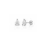 1 Carat Total Weight Pear-Shaped Lab-Grown Diamond Stud Earrings in 14K White Gold