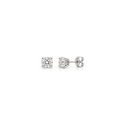 1 Carat Total Weight Round-Shaped Lab-Grown Diamond Stud Earrings in 14K White Gold - Karen's Fine Jewellery