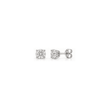 1 Carat Total Weight Round-Shaped Lab-Grown Diamond Stud Earrings in 14K White Gold