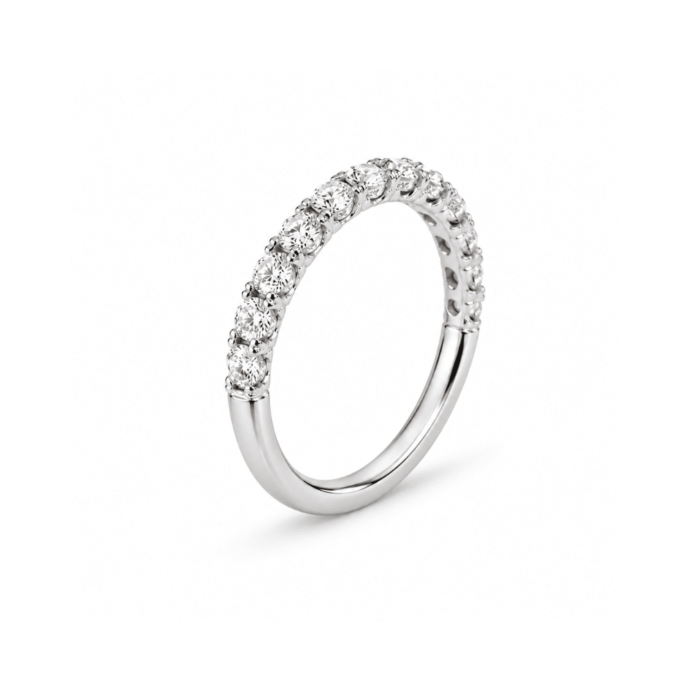 10K White Gold Lab-Grown Diamond Half Eternity Band | 0.50 CTW - Karen's Fine Jewellery