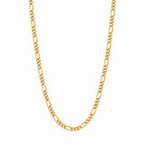 10K Yellow Gold Figaro Chain Necklace – 3.5mm