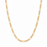 10K Yellow Gold Figaro Chain Necklace – 4.5mm