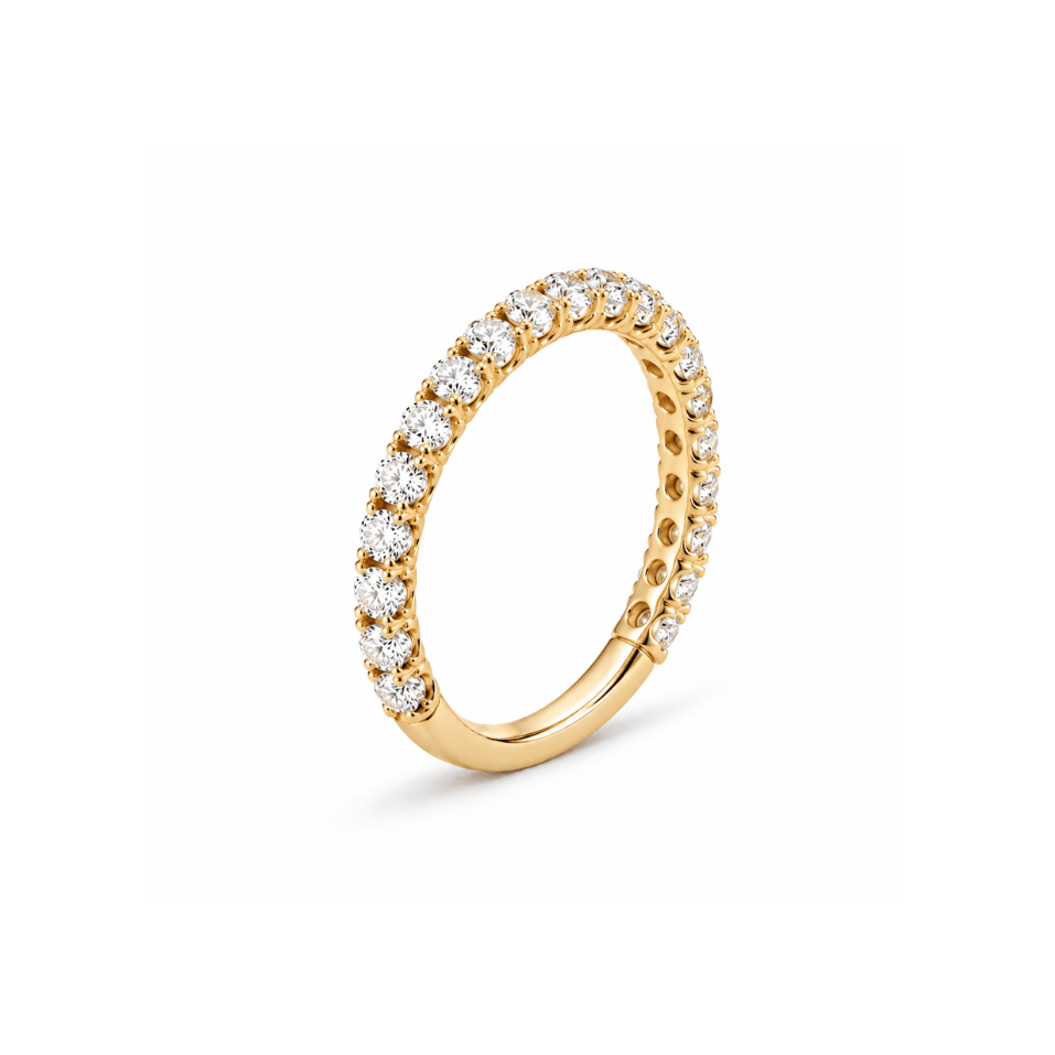 10K Yellow Gold Lab-Grown Diamond 3/4 Eternity Band – 1.00 CTW - Karen's Fine Jewellery