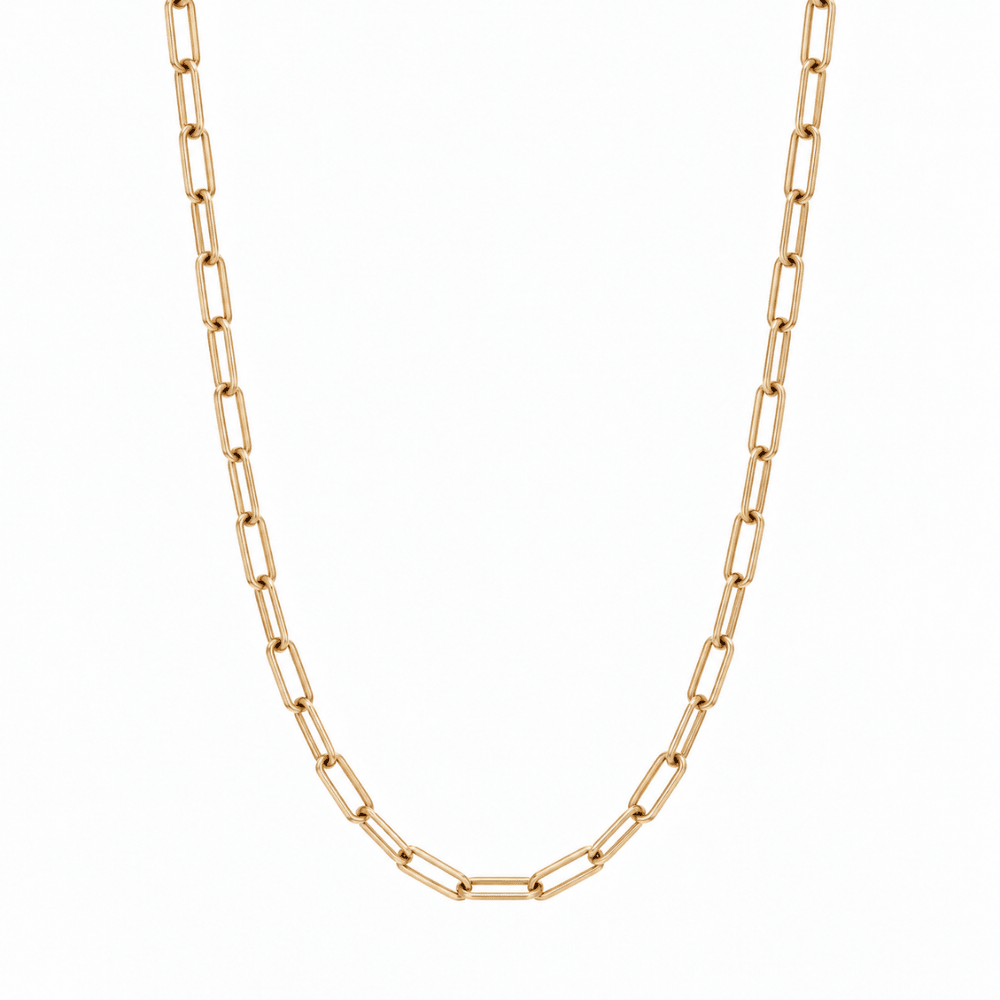 10K Yellow Gold Paperclip Chain Necklace – 3mm - Karen's Fine Jewellery