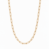 10K Yellow Gold Paperclip Chain Necklace – 3mm