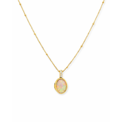 opal locket necklace gold vermeil