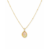 Opal Locket Necklace