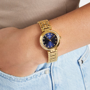 Gold-Tone and Blue Guess Watch - Karen's Fine Jewellery