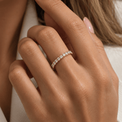 14K Yellow Gold Lab-Grown Diamond 3/4 Eternity Band – 1.00 CTW - Karen's Fine Jewellery