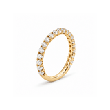 1 Carat Total Weight 3/4 Eternity Wedding Band in 14K Yellow Gold