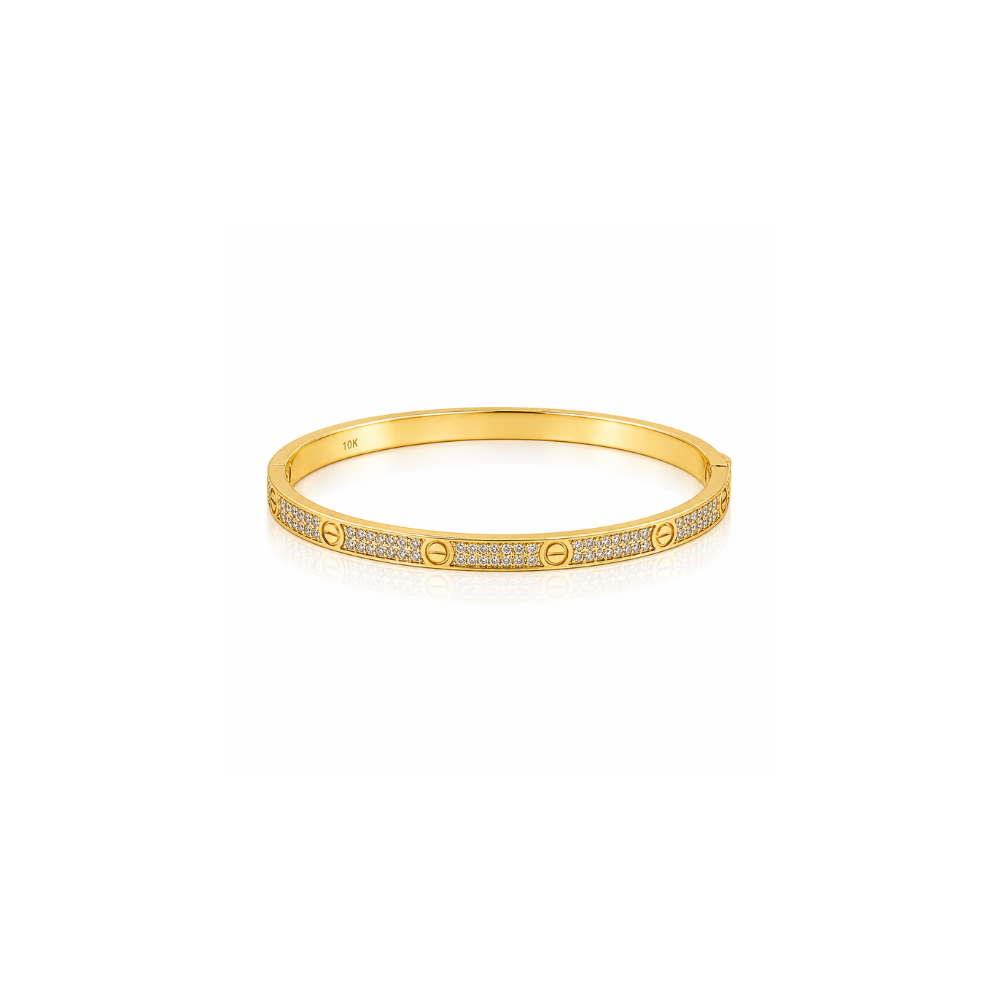 Silver Pave Bangle - Karen's Fine Jewellery