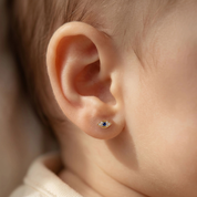 baby wearing Evil Eye Flat Back Studs