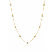 lab diamond station necklace in vermeil