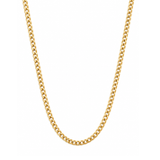 Semi-solid 10K yellow gold 3mm open link chain necklace
