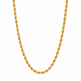 10K Yellow Gold Rope Chain Necklace – 3 mm