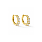 0.5ct vermeil lab diamond hoop earrings