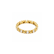 Cubic Zirconia Beaded Ring in gold plating