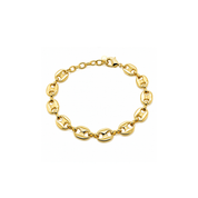 Puffy Anchor Bracelet in 14k gold vermeil with polished anchor links
