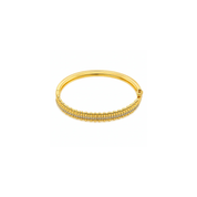 Cubic Zirconia Beaded Bangle in 14k gold vermeil