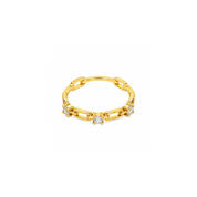 Cubic Zirconia Link Ring