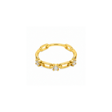 Cubic Zirconia Link Ring