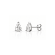2 Carat Total Weight Pear-Shaped Lab-Grown Diamond Stud Earrings in 14K White Gold - Karen's Fine Jewellery