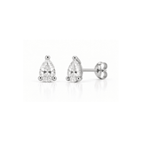 2 Carat Total Weight Pear-Shaped Lab-Grown Diamond Stud Earrings in 14K White Gold