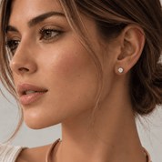 2 Carat Total Weight Round-Shaped Lab-Grown Diamond Stud Earrings in 14K White Gold - Karen's Fine Jewellery