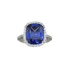 Load image into Gallery viewer, Silver Blue Stone Ring
