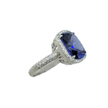 Load image into Gallery viewer, Silver Blue Stone Ring
