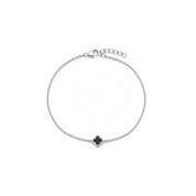 Black Onyx Mini Clover Bracelet - Karen's Fine Jewellery