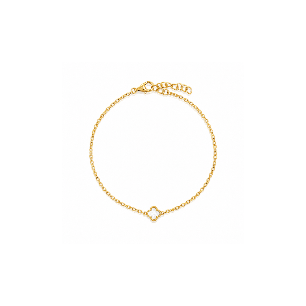 Mother of Pearl Mini Clover Bracelet - Karen's Fine Jewellery
