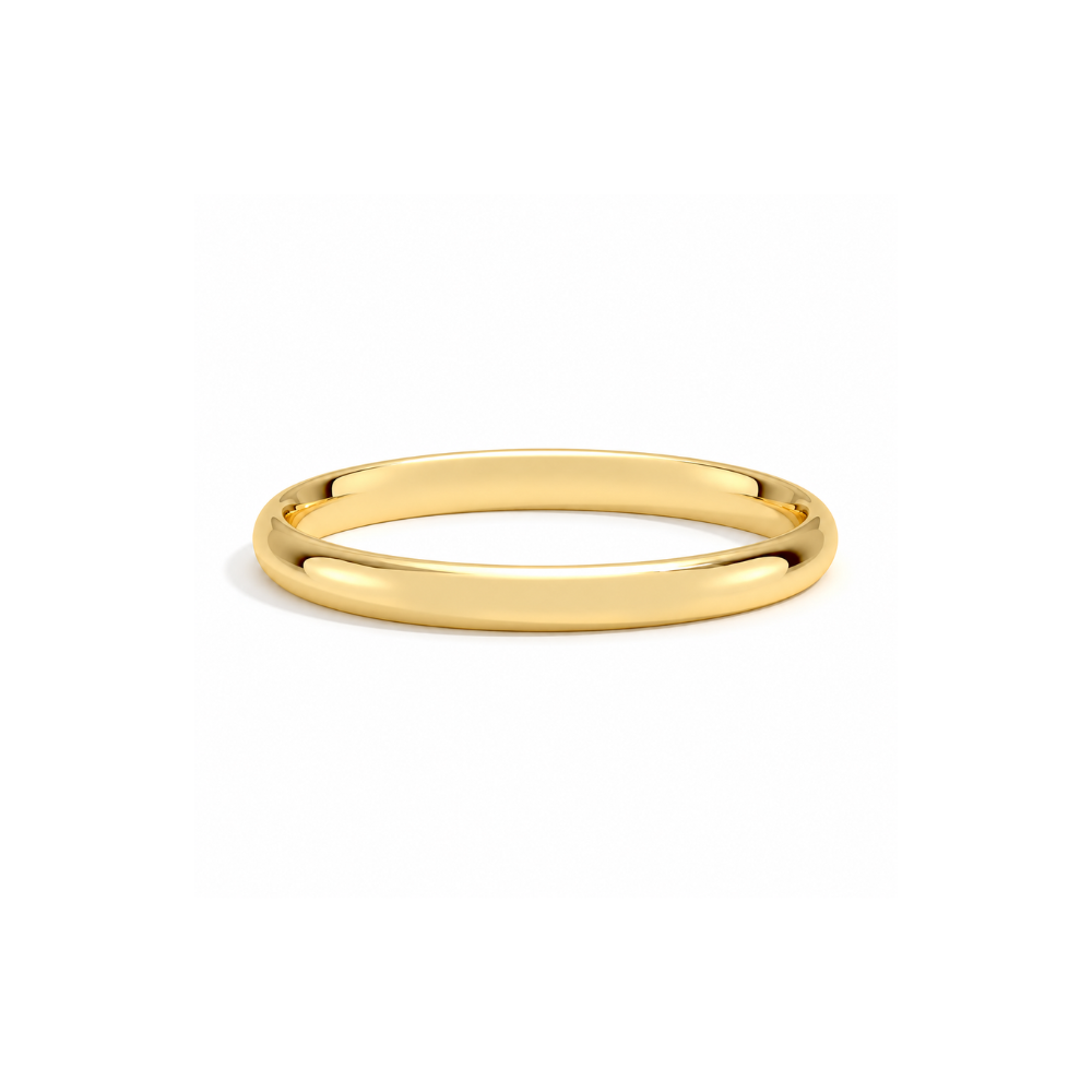 14k yellow gold 2mm wedding band