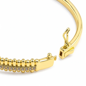 Hinged clasp detail on Cubic Zirconia Beaded Bangle