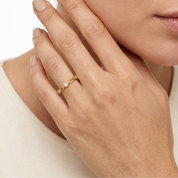 Cubic Zirconia Link Ring