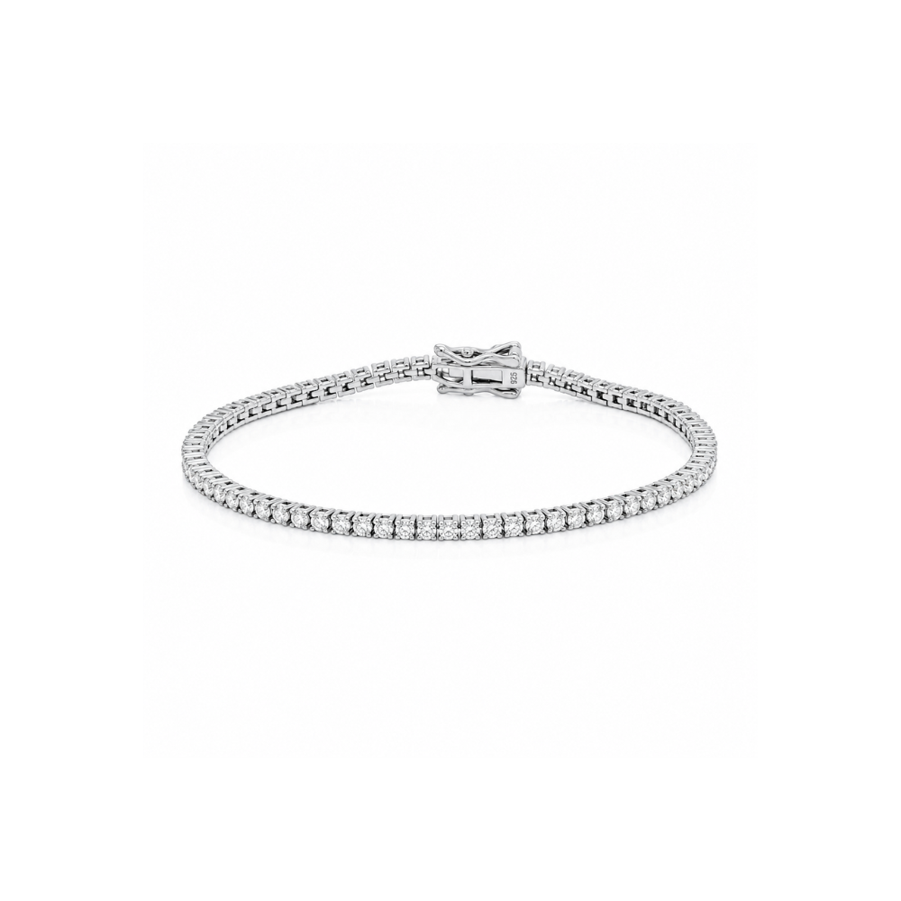 Silver Lab Diamond Tennis Bracelet