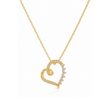 Lab Diamond Open Heart Necklace
