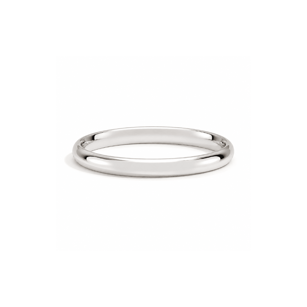 2mm Plain Wedding Band in 10K White Gold - Karen's Fine Jewellery