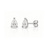 3 Carat Total Weight Pear-Shaped Lab-Grown Diamond Stud Earrings in 14K White Gold