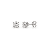 3 Carat Total Weight Round-Shaped Lab-Grown Diamond Stud Earrings in 14K White Gold - Karen's Fine Jewellery