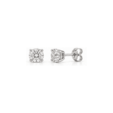 3 Carat Total Weight Round-Shaped Lab-Grown Diamond Stud Earrings in 14K White Gold