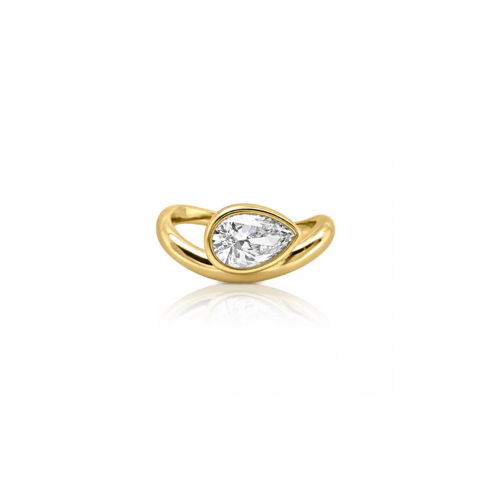 Pear Bezel Ring - Karen's  Fine Jewellery