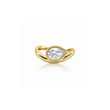 Pear Bezel Ring