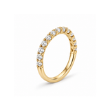 10K Yellow Gold Lab-Grown Diamond Half Eternity Wedding Band – 0.50 CTW