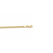 Close-up detail of a lobster clasp on a 10k yellow gold open link chain necklace